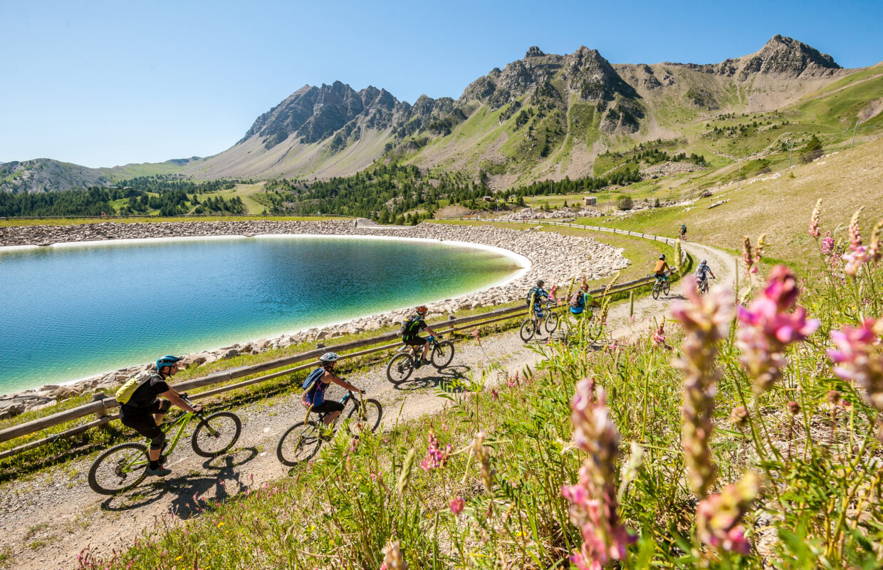 Mountainbike-Tour rund um einen See