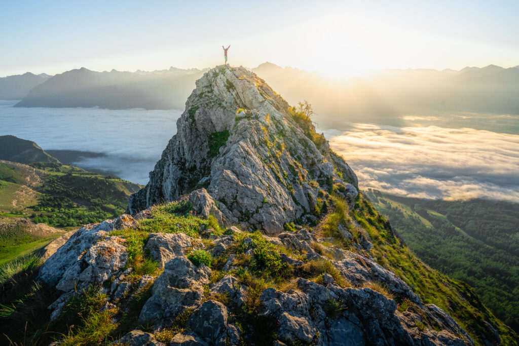 Auf dem Gipfel des Pic de Gleize